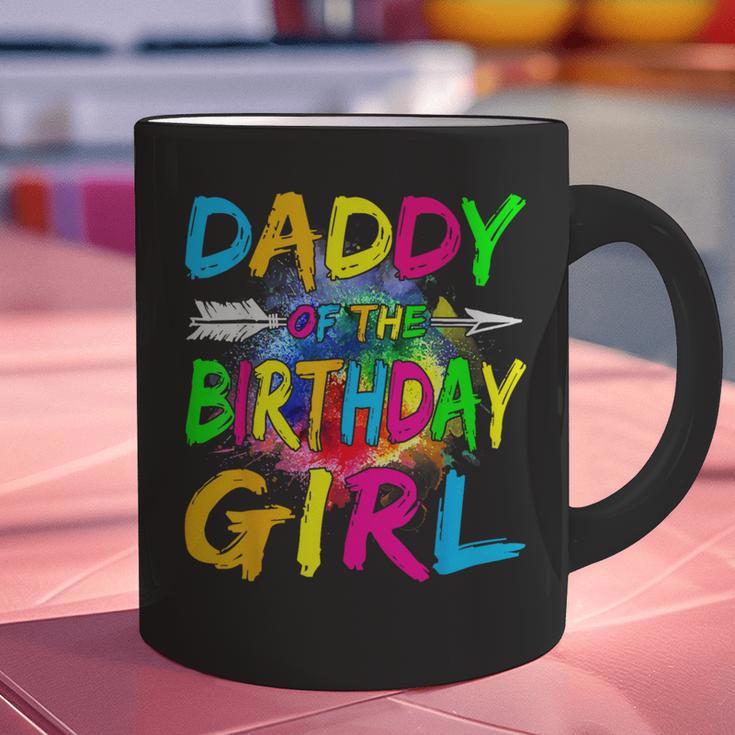 Daddy Of The Birthday Girl Retro 80's Party Graphic Print Coffee Mug