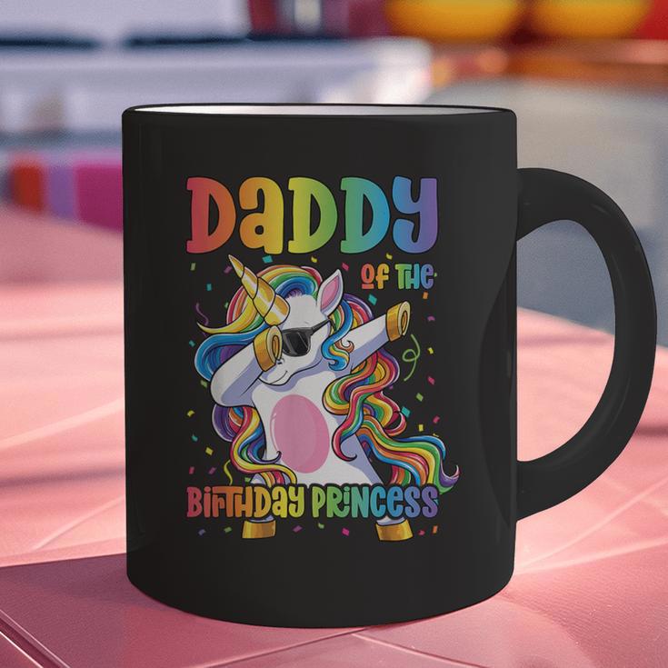 Daddy Of The Birthday Princess Girl Dabbing Unicorn Dad Graphic Print Coffee Mug