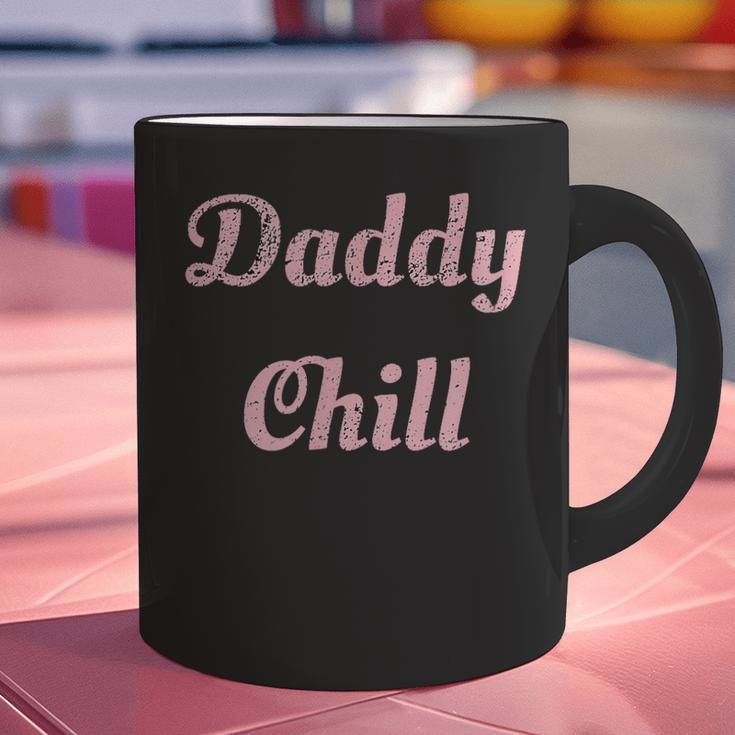 Daddy Chill Pink Distressed Graphic Print Coffee Mug