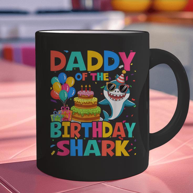 Daddy Of The Shark Birthday Dad Matching Family Graphic Print Coffee Mug