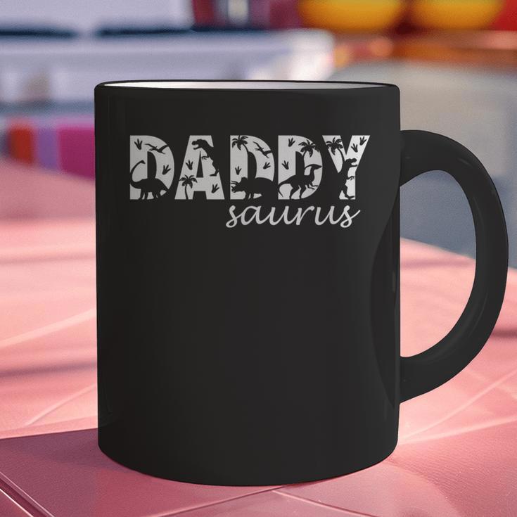 DaddysaurusRex Dinosaur Daddy Saurus Dad Family Matching Graphic Print Coffee Mug