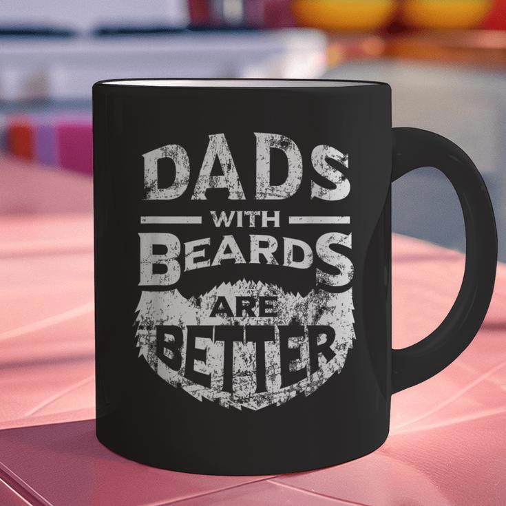 Dads With Beards Are Better Distressed Graphic Print Coffee Mug