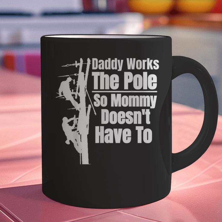 Dads Electrical Lineman Gear Husband & Lineman Wife Graphic Print Coffee Mug