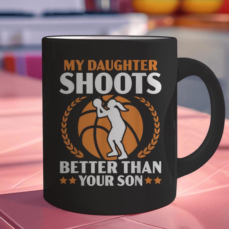 Daughter Basketball Sport Basketball Dad Mom Basketball Fan Graphic Print Coffee Mug