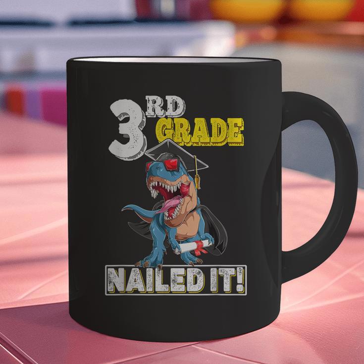 Dinosaur Graduation Cap Gown 3rd Grade Graduate Nailed It Graphic Print Coffee Mug