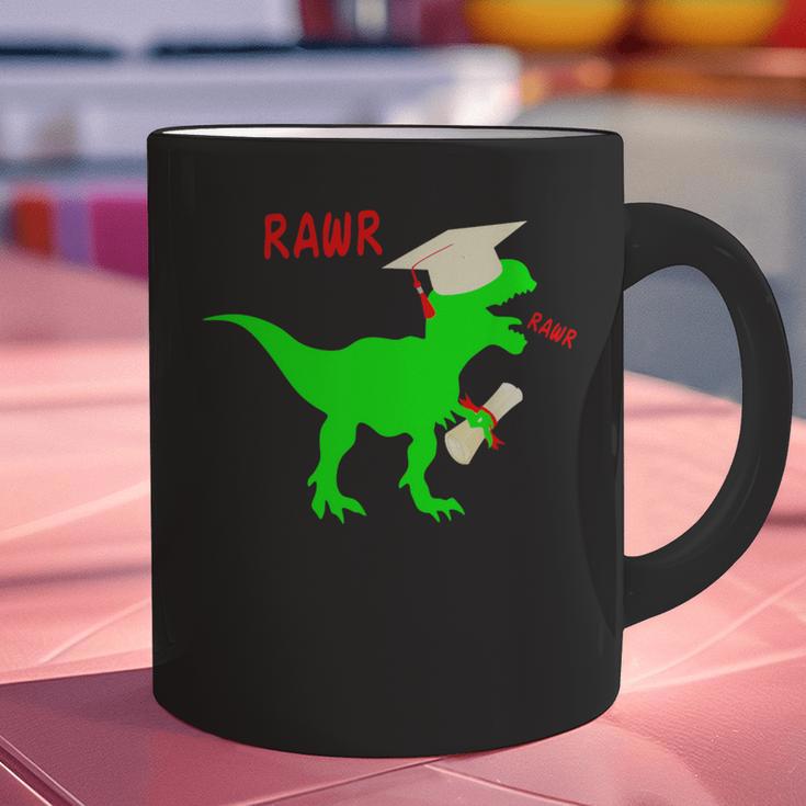 Dinosaur Rawr Diploma Grad Graduate Graduation Graphic Print Coffee Mug