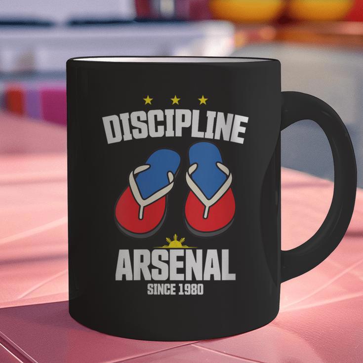 Discipline Arsenal Pinoy Nostalgia Filipino Tsinelas Graphic Print Coffee Mug