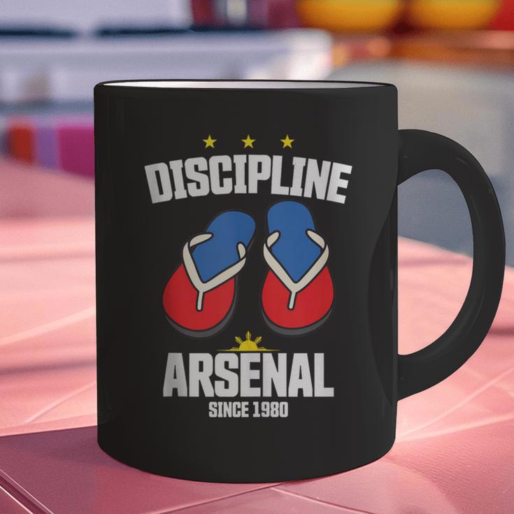 Discipline Arsenal Pinoy Nostalgia Filipino Tsinelas Graphic Print Coffee Mug