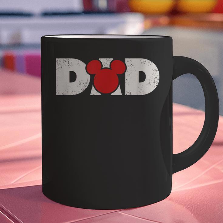 Disney Mickey And Friends Dad Mickey Distressed Text Logo Graphic Print Coffee Mug