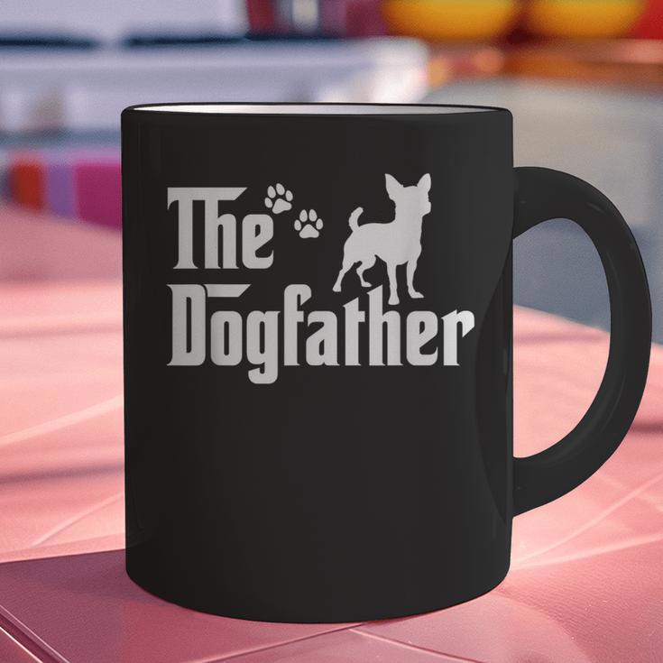 The Dogfather Tee Dad Dog Lover Chihuahua Graphic Print Coffee Mug