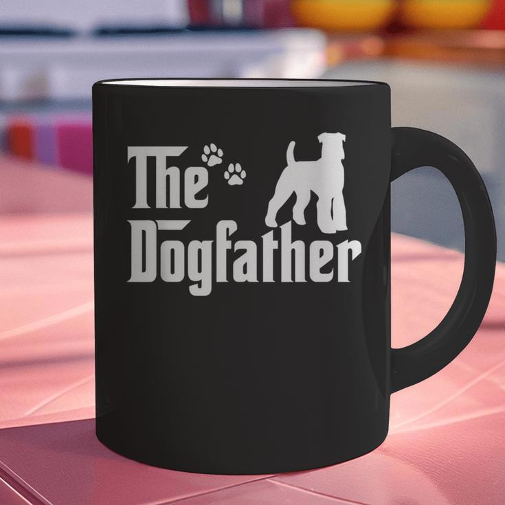 The Dogfather Tee Fathers Day Dad Dog Lover Schnauzer For Men Women Girls Kids Graphic Print Coffee Mug