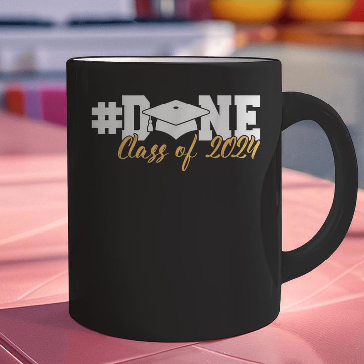 DONE Class Of 2024 Graduation For Her Him Grad Senior 2024 Graphic Print Coffee Mug