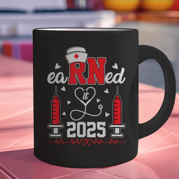 Earned It 2025 For Nurse Graduation Or RN LPN Class Of 2025 Graphic Print Coffee Mug
