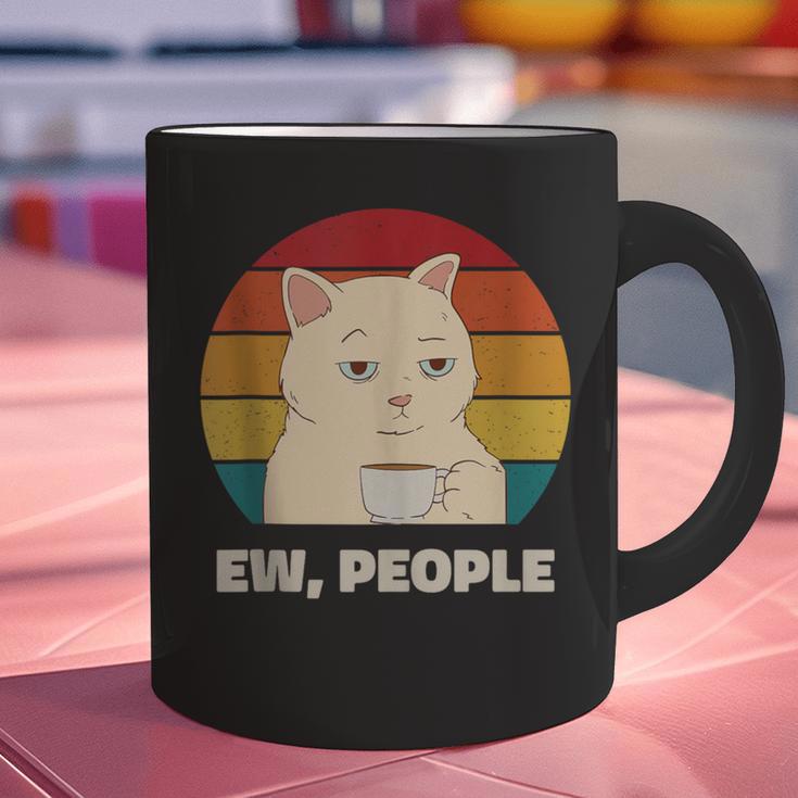 Ew People Introvert Cat Lover Crazy Colorful Cat Lady Graphic Print Coffee Mug
