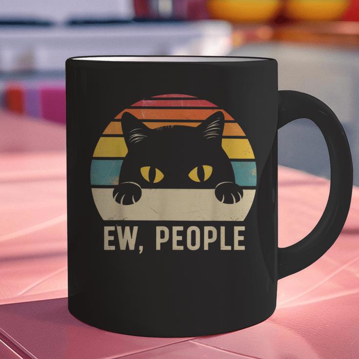 Ew People Retro Cat Vintage Anti-Social Introvert Graphic Print Coffee Mug Ew People Retro Cat Vintage Anti-Social Introvert Graphic Print Coffee Mug