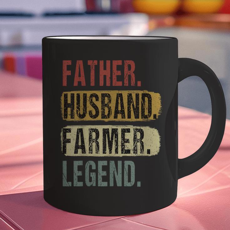 Father Husband Farmer Legend Vintage Dad Father's Day Graphic Print Coffee Mug
