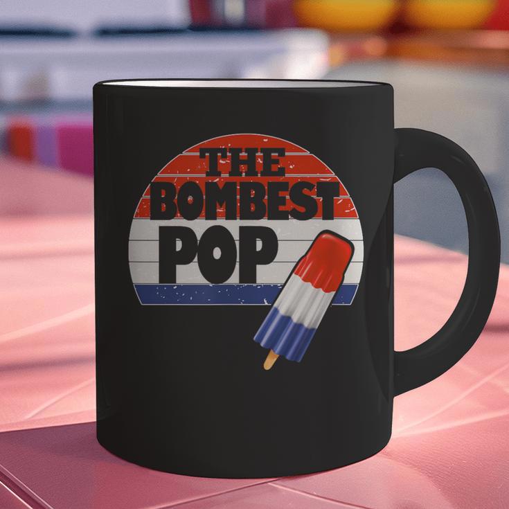 Fathers Day Shirt Cool Dad Bombest Pop Retro 80s Dad Graphic Print Coffee Mug