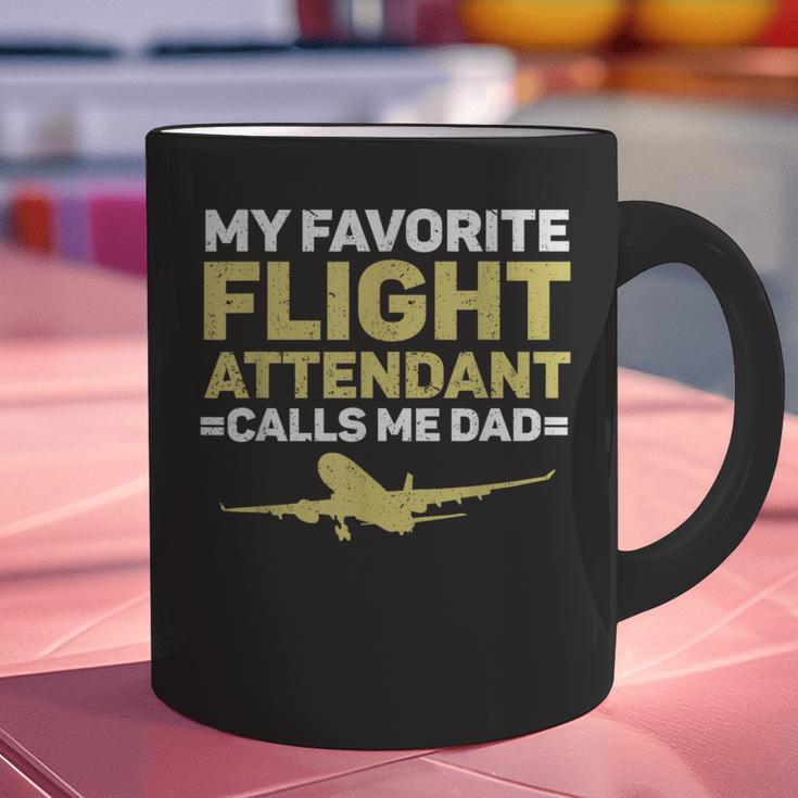 My Favorite Flight Attendant Calls Me Dad Flight Attendant Graphic Print Coffee Mug