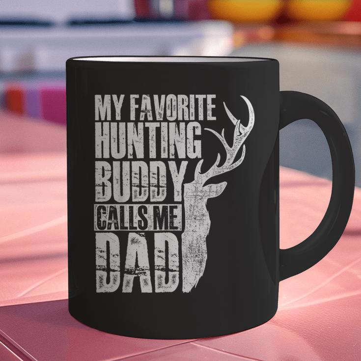 My Favorite Hunting Buddy Calls Me Dad Deer Animal Hunter Graphic Print Coffee Mug