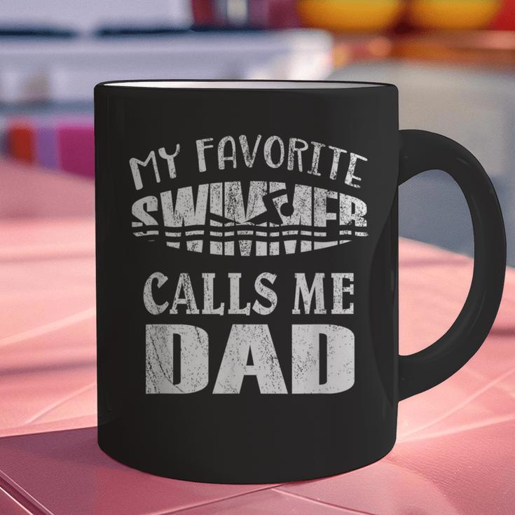 My Favorite Swimmer Calls Me Dad Vintage Swim Pool Graphic Print Coffee Mug My Favorite Swimmer Calls Me Dad Vintage Swim Pool Graphic Print Coffee Mug