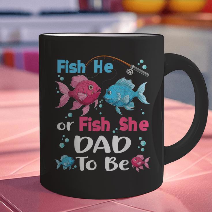 Fish He Or Fish She Gender Reveal Family Matching Dad Graphic Print Coffee Mug