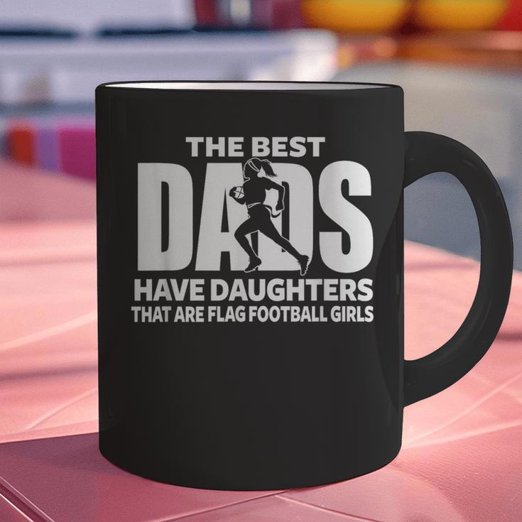 Flag Football Girl Dad Proud Father Of Girl Playing Sports Graphic Print Coffee Mug