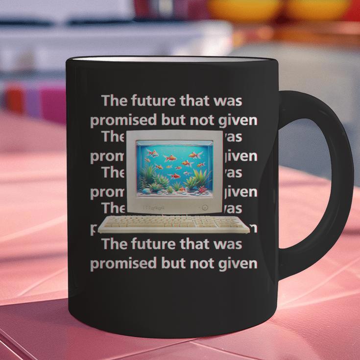 Frutiger Aero Aesthetic Tech The Future That Was Promised Graphic Print Coffee Mug