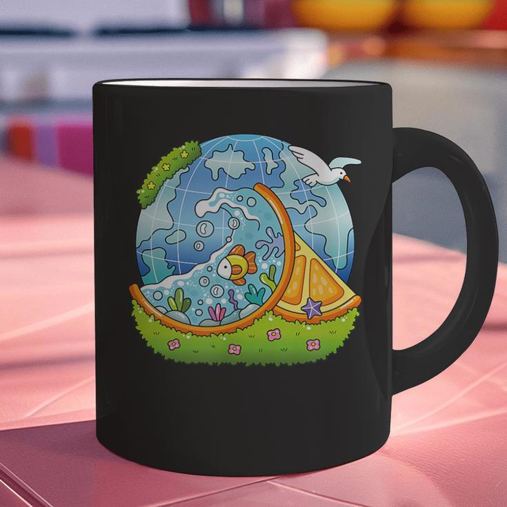 Frutiger Aero Y2K Fashion Trends Statement Piece Tech Orange Graphic Print Coffee Mug