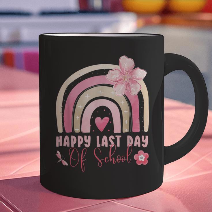 Fun Happy Last Day Of School Girl Student Graduation Rainbow Graphic Print Coffee Mug