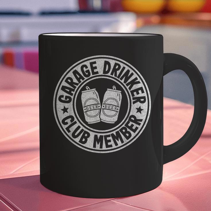 Garage Drinker Club Member Day Drinking Dad Beer Garage Graphic Print Coffee Mug