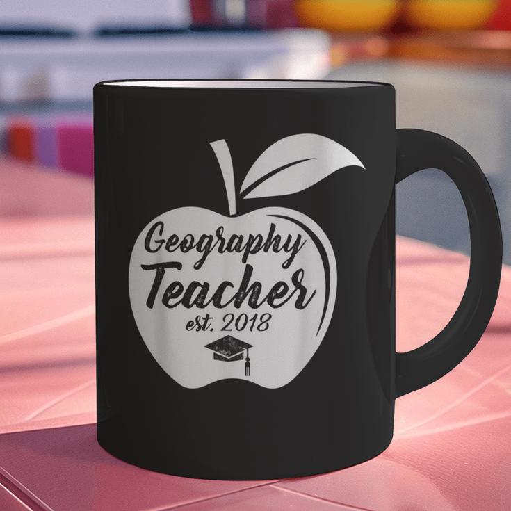 Geography Teacher Est 2018 School GraduationShirt Graphic Print Coffee Mug