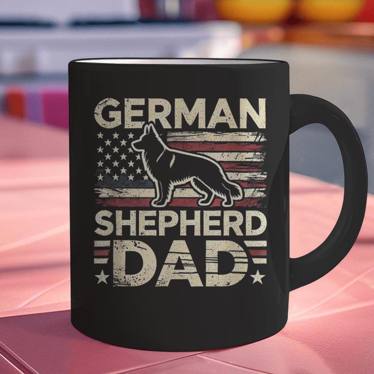 German Shepherd Dad Shirt American Flag German Shepherds Graphic Print Coffee Mug