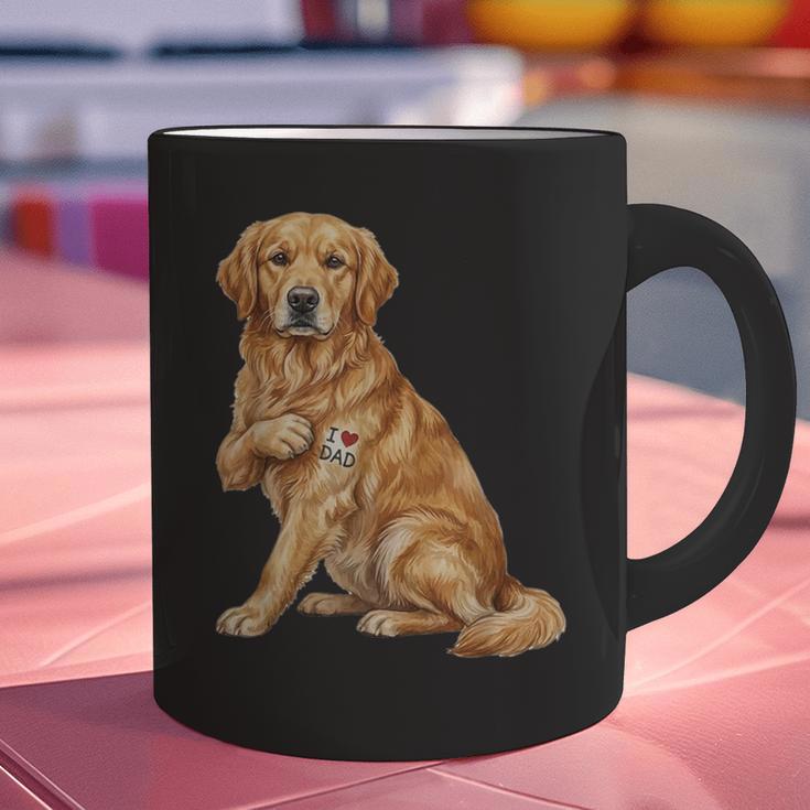 Golden Retriever I Love Dad Dog Dad Father's Day Graphic Print Coffee Mug Golden Retriever I Love Dad Dog Dad Father's Day Graphic Print Coffee Mug