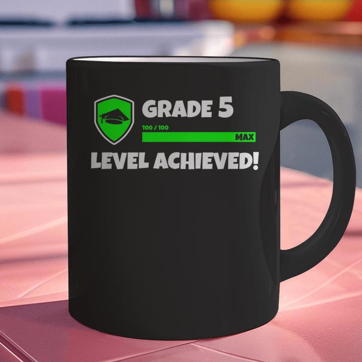 Grade 5 Level Achieved Video Gamer 5th Grade Graduation Graphic Print Coffee Mug