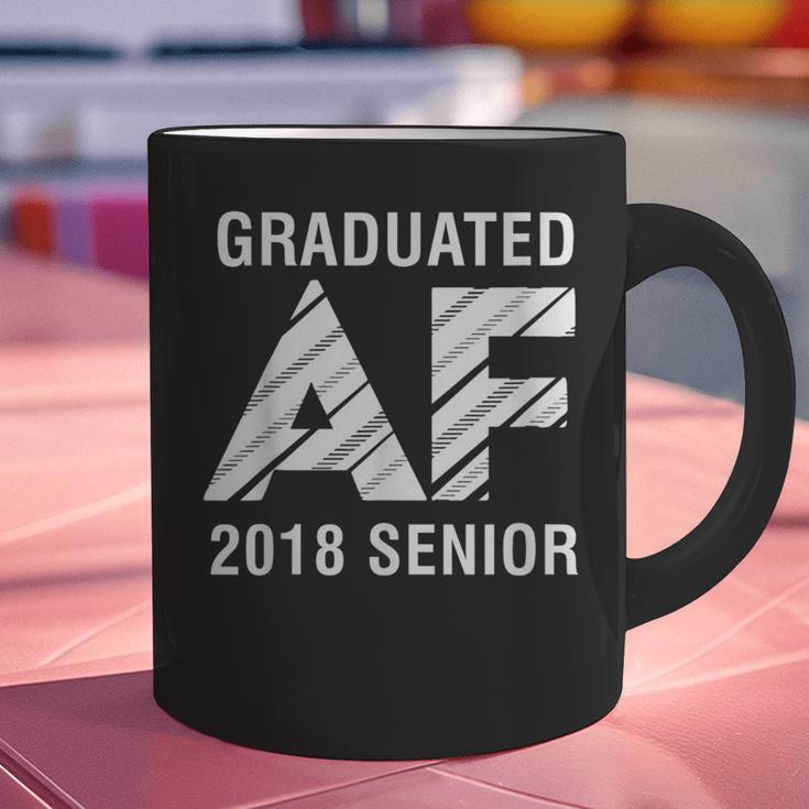 Graduated AF 2018 Senior Graduation Shirt Graphic Print Coffee Mug