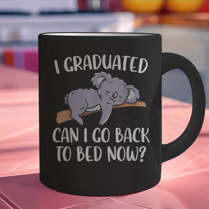 I Graduated Can I Go Back To Bed Now Koala Bear Graduation Graphic Print Coffee Mug