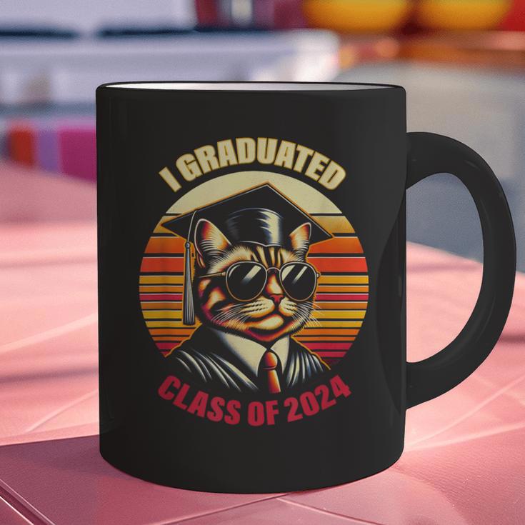 Graduation Day 2024 Graduate For School Degree College Cat Men Women Graphic Print Coffee Mug