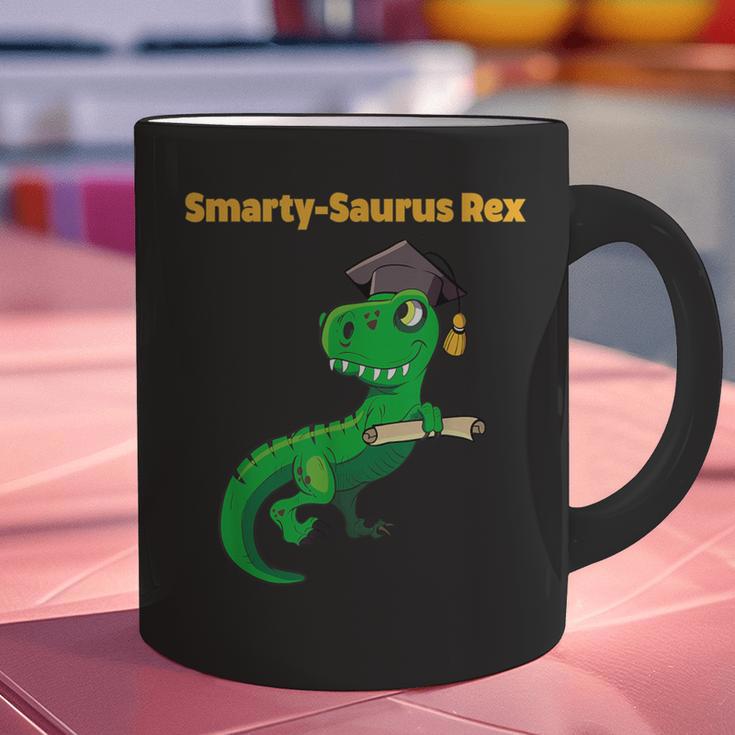 Graduation Dinosaur Smarty Saurus Rex Diploma Dinosaur Graphic Print Coffee Mug