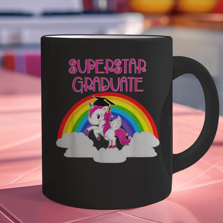 Graduation Unicorn Superstar Magical Colorful Rainbow Tshirt Graphic Print Coffee Mug
