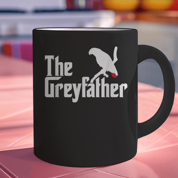The Greyfather African Grey Parrot Lovers Bird's Dad Graphic Print Coffee Mug The Greyfather African Grey Parrot Lovers Bird's Dad Graphic Print Coffee Mug