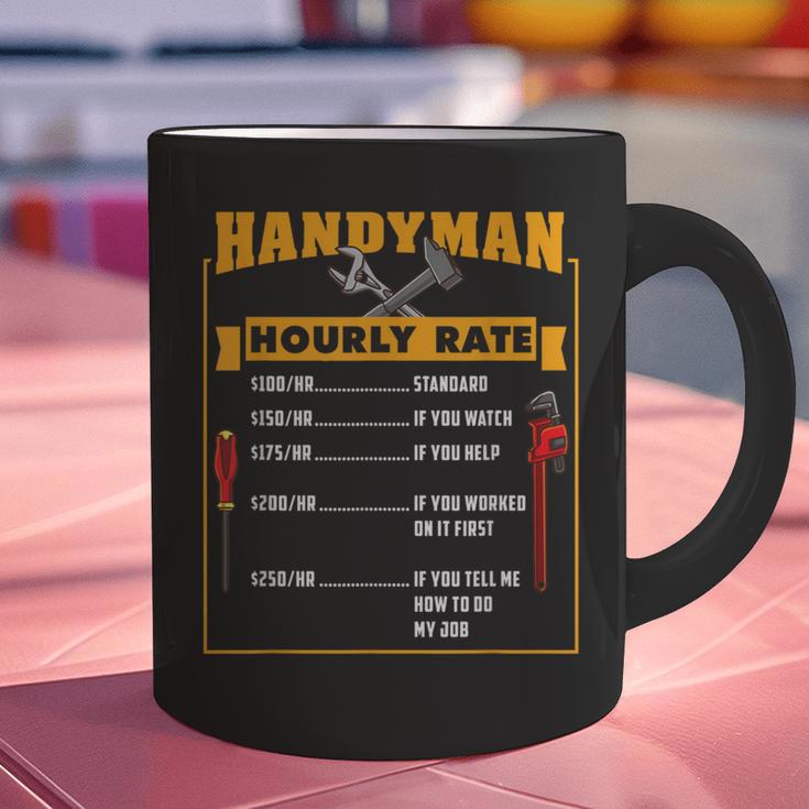Handyman Hourly Rate Fathers Day Dad Graphic Print Coffee Mug Handyman Hourly Rate Fathers Day Dad Graphic Print Coffee Mug
