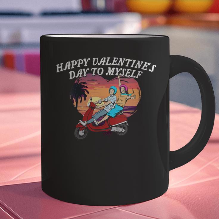 Happy Valentines Day To Myself Introvert Humor Graphic Print Coffee Mug Happy Valentines Day To Myself Introvert Humor Graphic Print Coffee Mug
