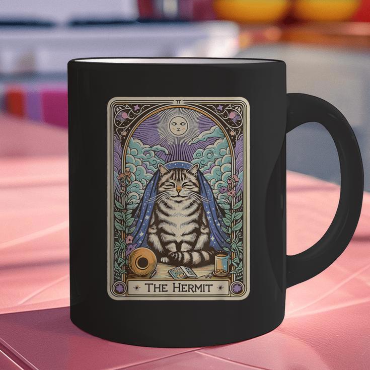 The Hermit Cat Tarot Card Introvert By Georgi Graphic Print Coffee Mug The Hermit Cat Tarot Card Introvert By Georgi Graphic Print Coffee Mug