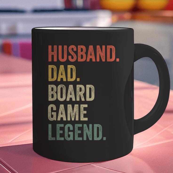 Husband Dad Board Game Night Legend Father Vintage Graphic Print Coffee Mug