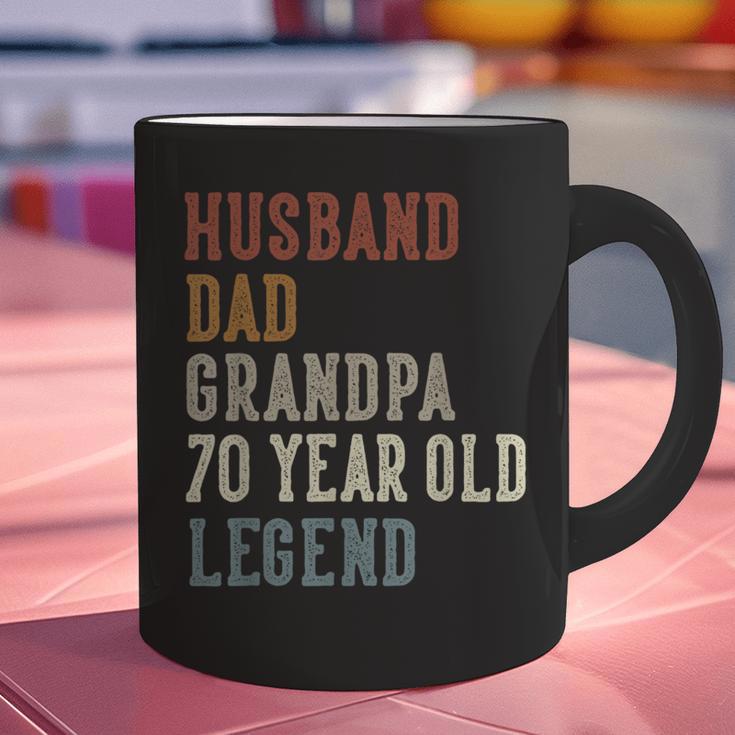 Husband Dad Grandpa 70 Year Old Legend 70th Birthday Graphic Print Coffee Mug