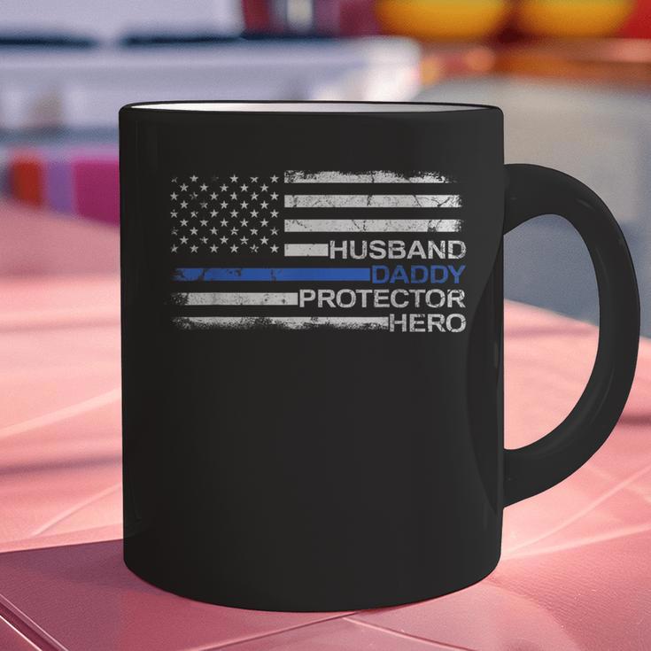 Husband Daddy Protector Hero Police Officer Father Dad Graphic Print Coffee Mug