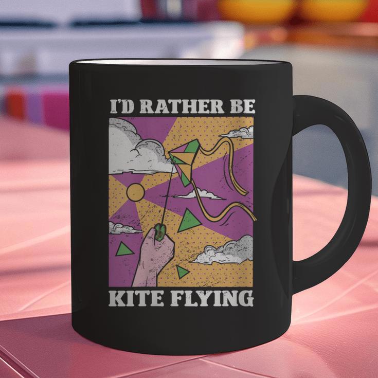 I'd Rather Be Kite Flying Throwback Hobby Memory Kite Graphic Print Coffee Mug