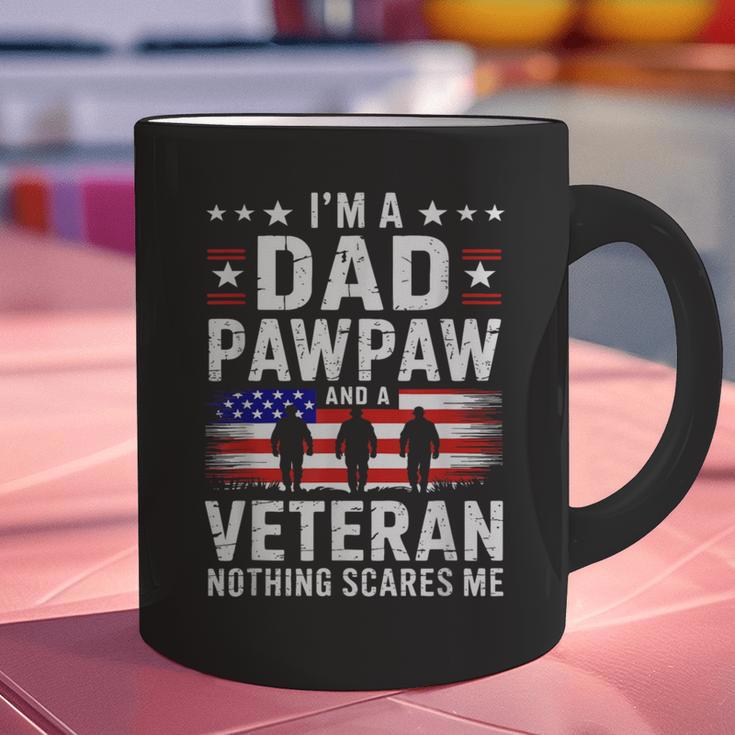 I'm A Dad Pawpaw And A Veteran Shirt Men Grandpa Fathers Day Graphic Print Coffee Mug