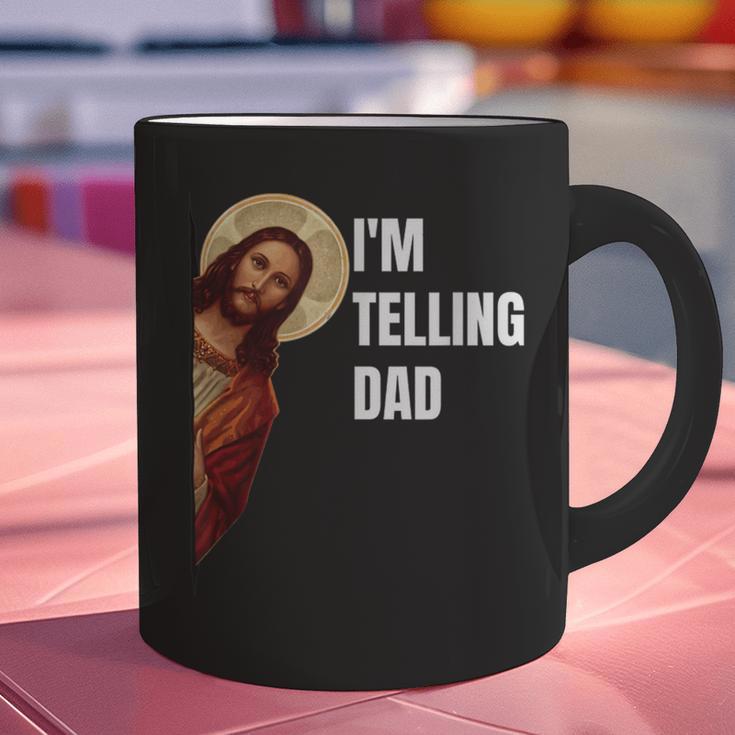 I'm Telling Dad Religious Christian Jesus Meme Graphic Print Coffee Mug