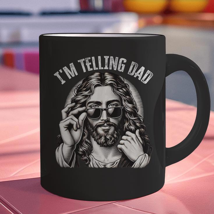 I'm Telling Dad Saying Religious Christian Jesus Meme Graphic Print Coffee Mug